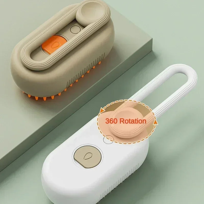 Steam Pet Brush 3-In-1 Massage Dog Steamy Brush Spray Beauty Tangled and Loose Hair Removal Cats Grooming Comb Dogs